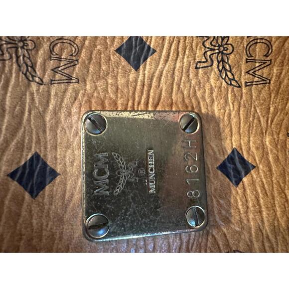 MCM Cognac Visetos Coated Canvas Tote Bag - Picture 8 of 8